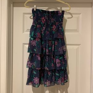 American Eagle Tiered Strapless Dress